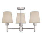 3 Light Semi Flush In Chrome Finish With Opal Glass Shades FL2126/3/991