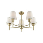 5 Light Semi Flush In Chrome Finish With Opal Glass Shades FL2126/5/991