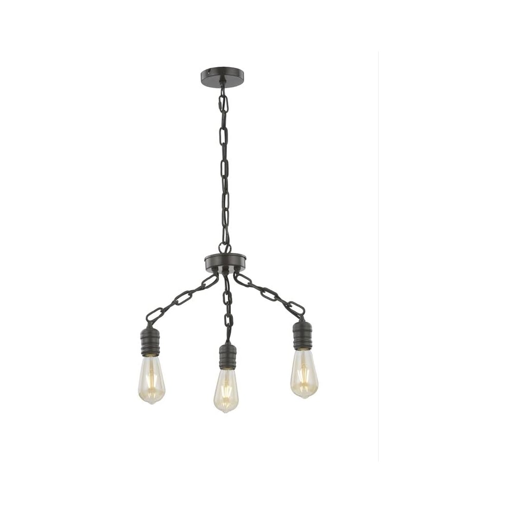 Modern 3 Light Duo Mount Ceiling Light In Antique Ironwork Finish F2365/3