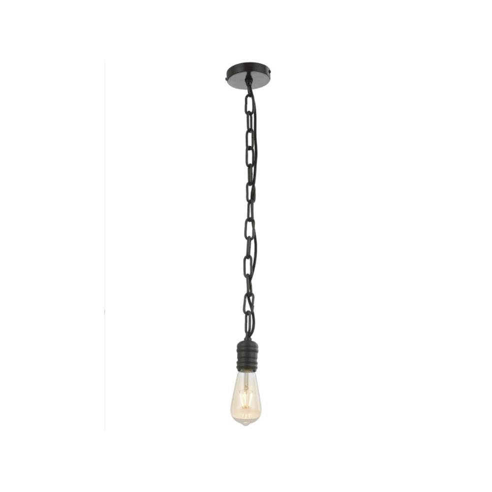 Modern Single Ceiling Pendant Light In Antique Ironwork Finish FL2365/1
