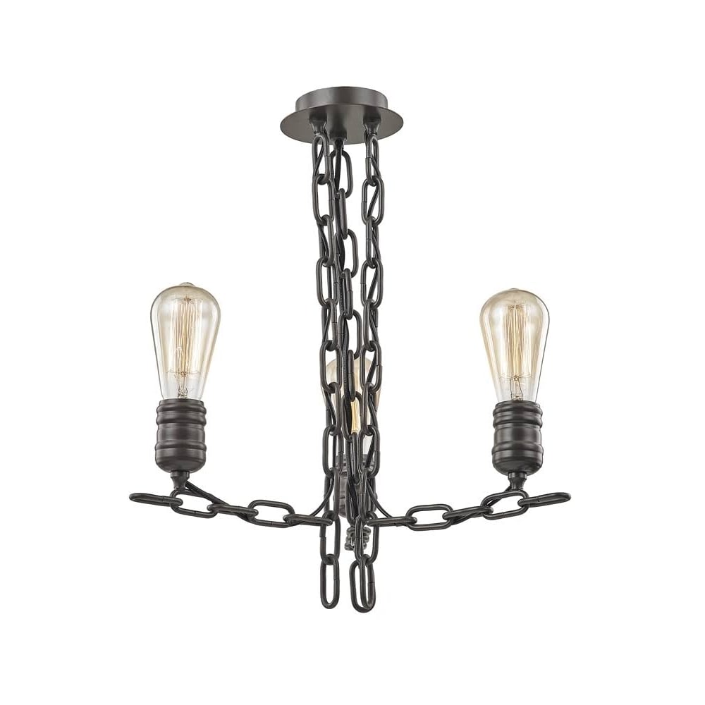 Modern 3 Light Multi Arm Ceiling Fitting In Antique Ironwork Finish FL2364/3
