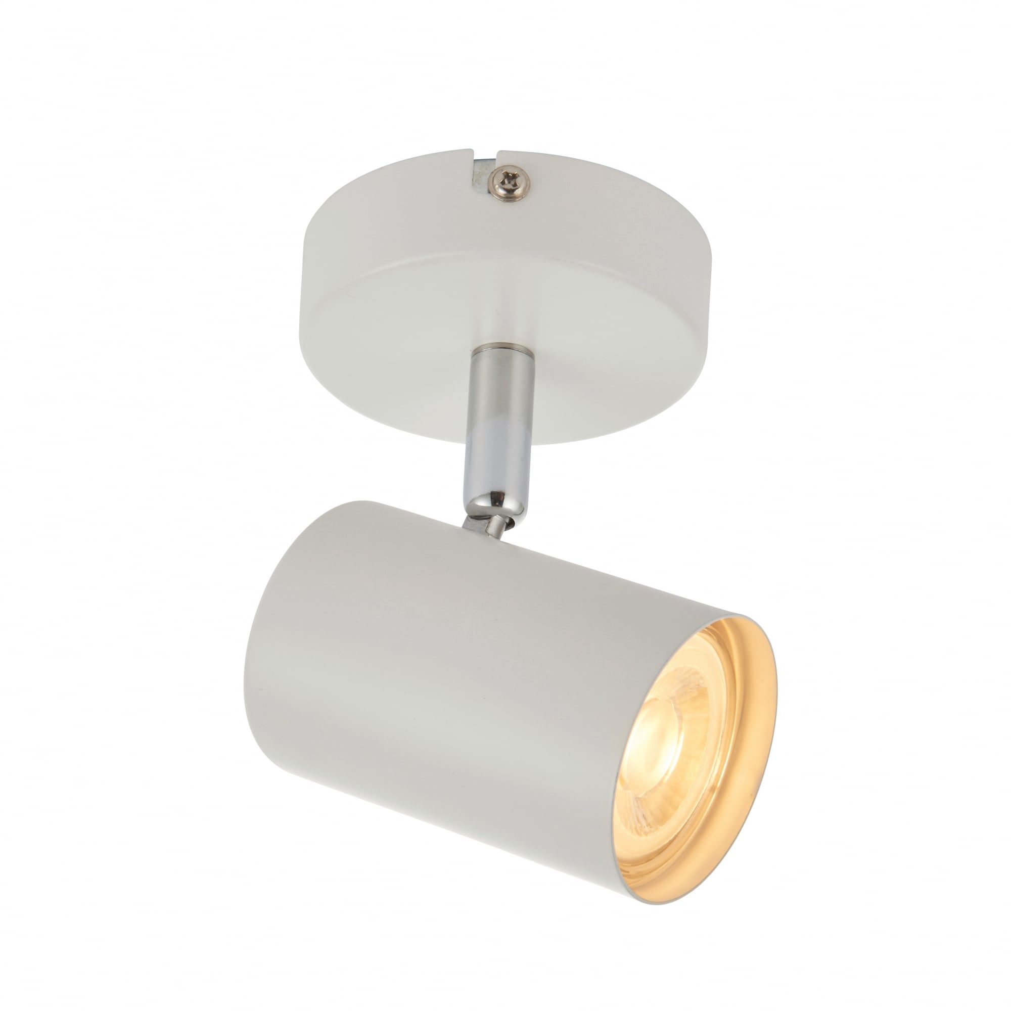 Arezzo Single 1 light Ceiling Or Wall Spotlight In Matt White Finish 73684