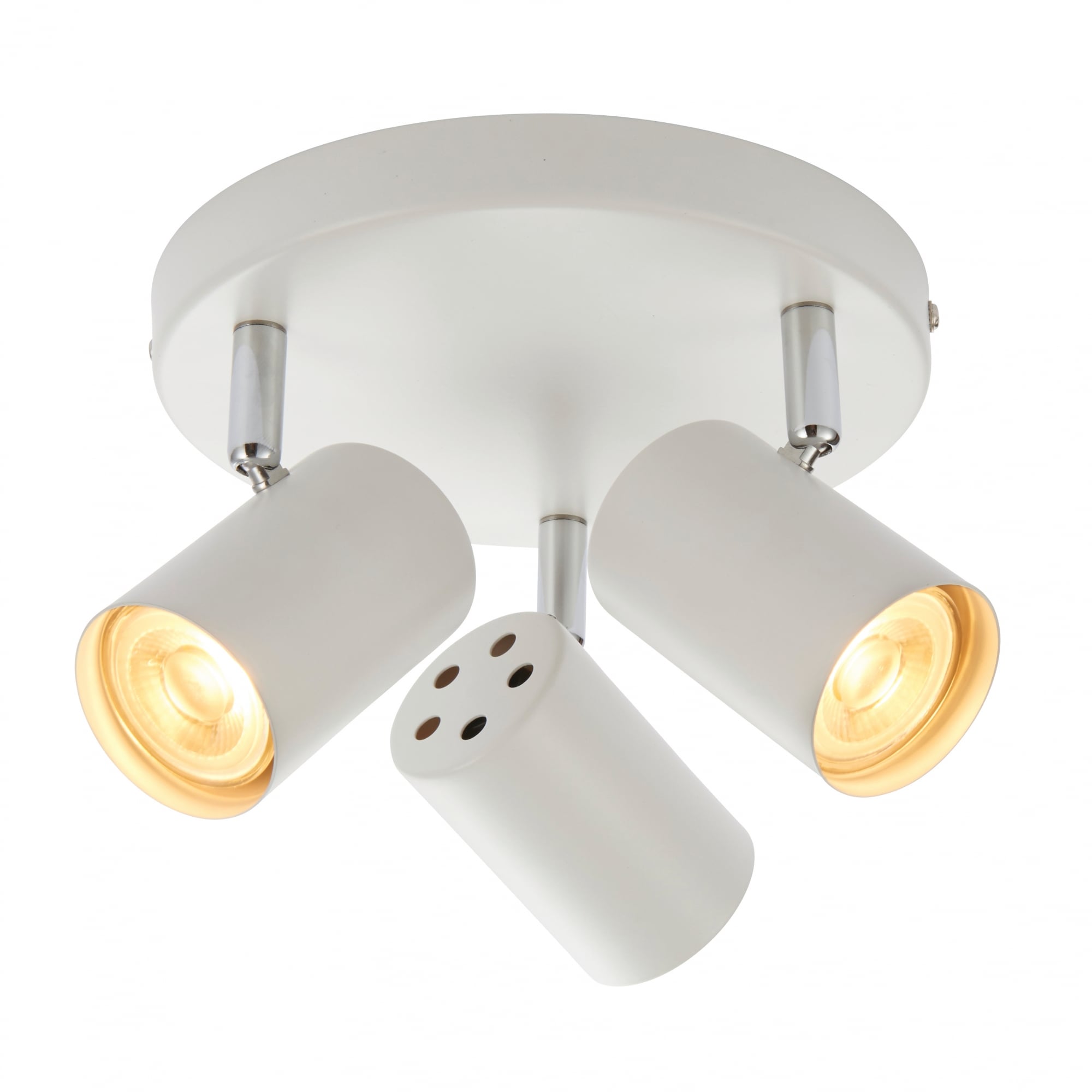 Arezzo 3 Light Ceiling Plate Spotlight In Matt White Finish 73685