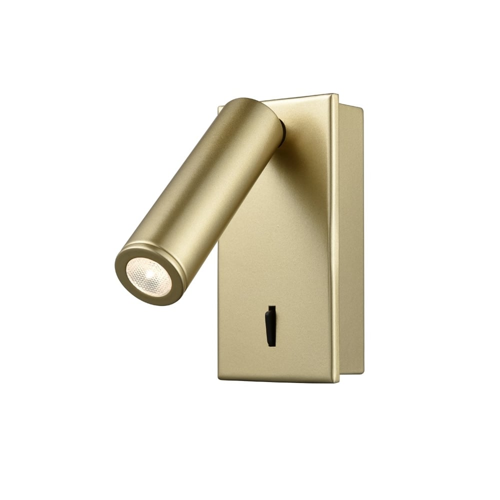 Adjustable LED SuRECace Mounted Reading Wall Light In Matt Gold Finish WB075