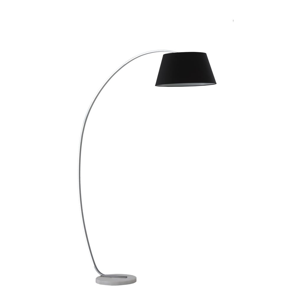 Modern Foor Lamp With Marble Base And Black Shade S227/1173