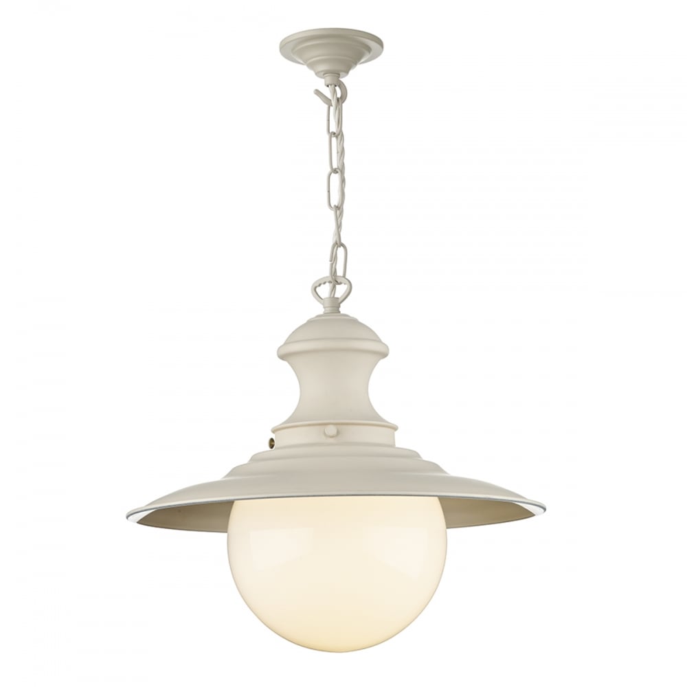 Station Traditional Ceiling Pendant Light In Cotswold Cream Finish STN8199
