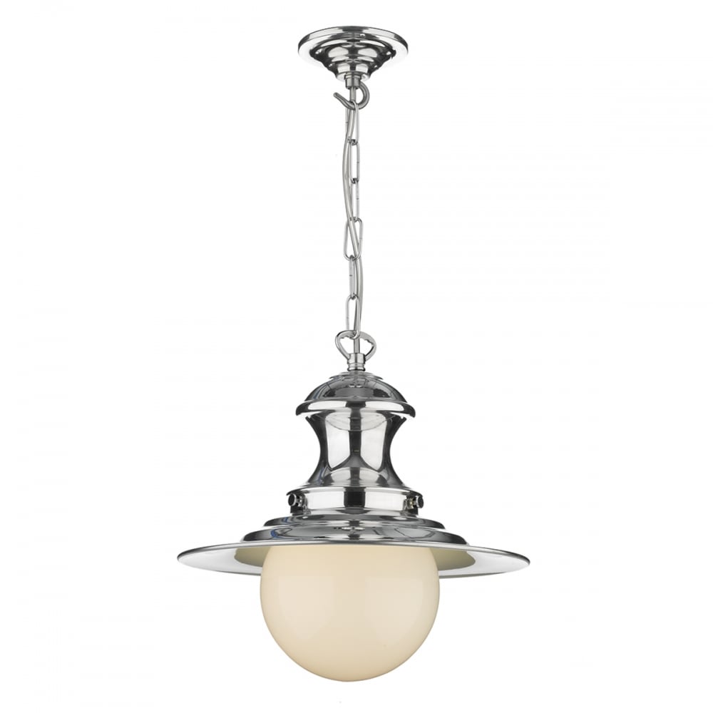 Station Traditional Ceiling Pendant Light In Chrome Finish STN0199