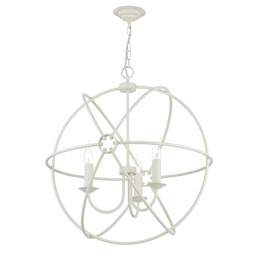 Orb Large Ceiling Pendant Light In Cream Finish ORB0333