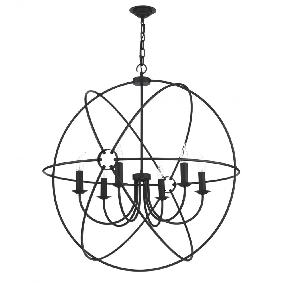 Orb Large Ceiling Pendant Light In Black Finish ORB0622