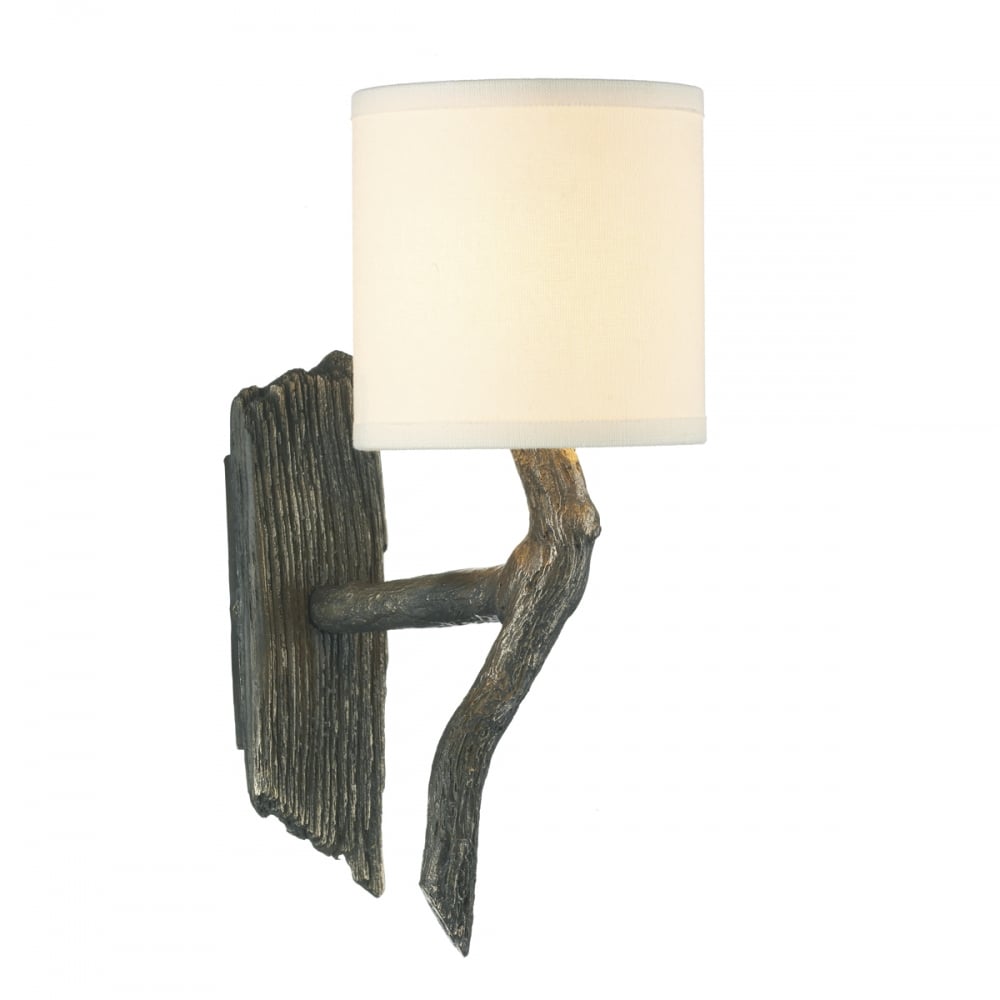 Joshua Wall Light In Bronze Finish With Cream Shade JOS0799-07-WI