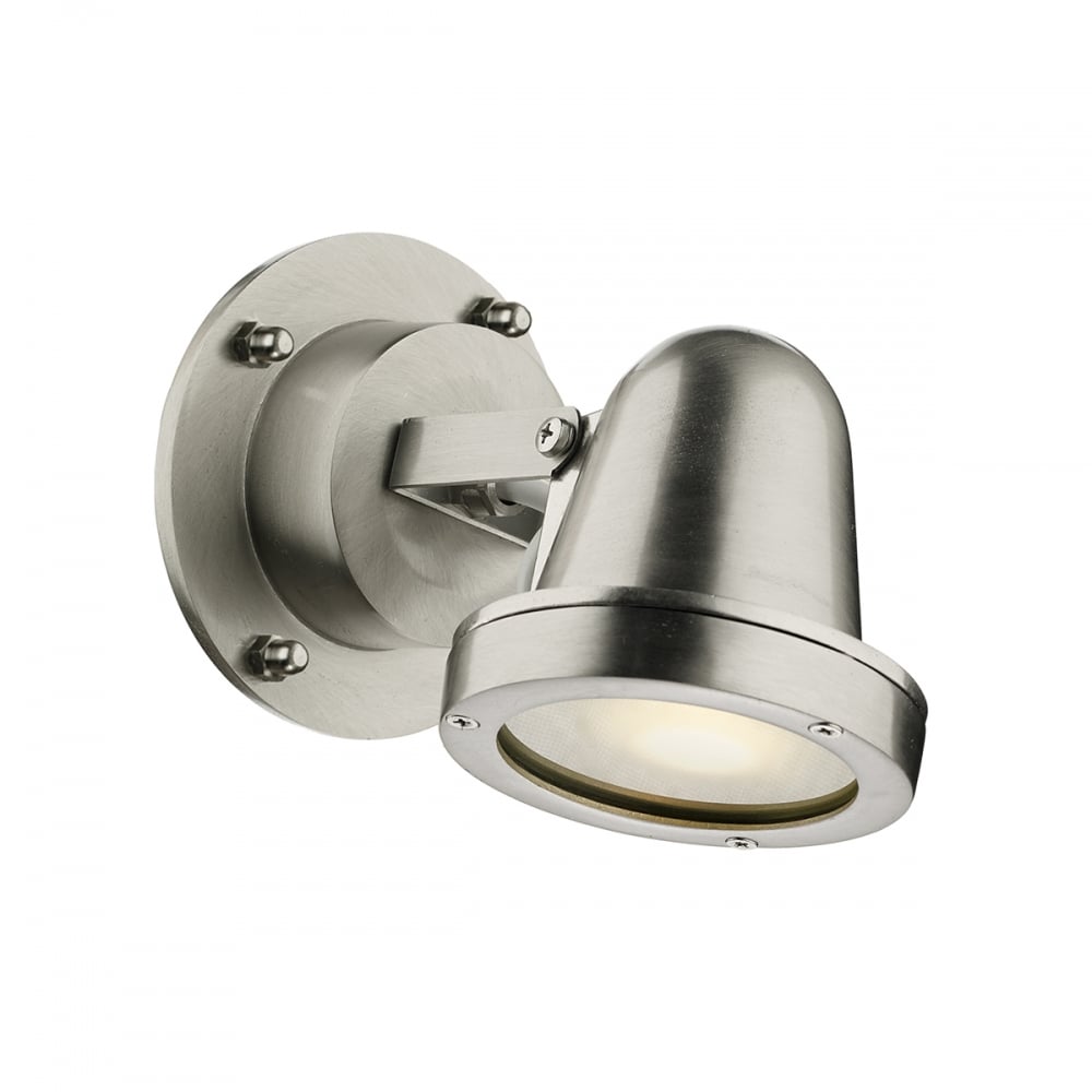 Cove Contemporary LED Outdoor Wall Light In Nickel Finish IP44 COV0738