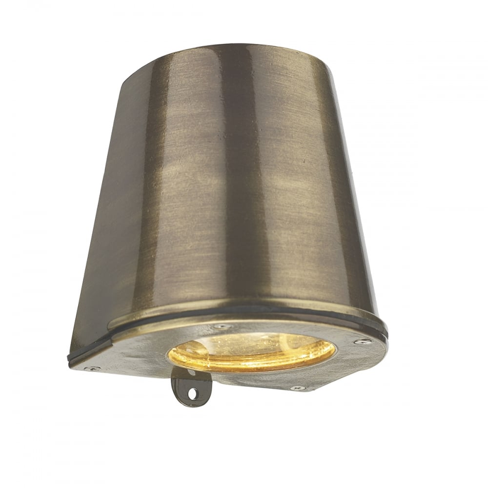 Strait Contemporary LED Outdoor Wall Light In Antique Brass Finish IP44 STR1575