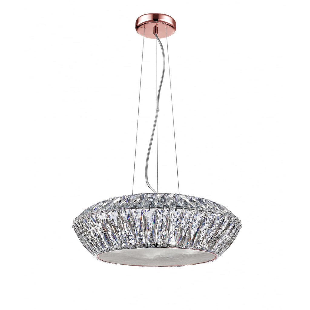 Armel Modern 7 Light LED Ceiling Pendant In Rosy Gold Finish LED1705/07/RG