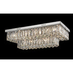 Lilou 12 Light Crystal Duo Mount Ceiling Light In Chrome Finish CF1708/12/CH