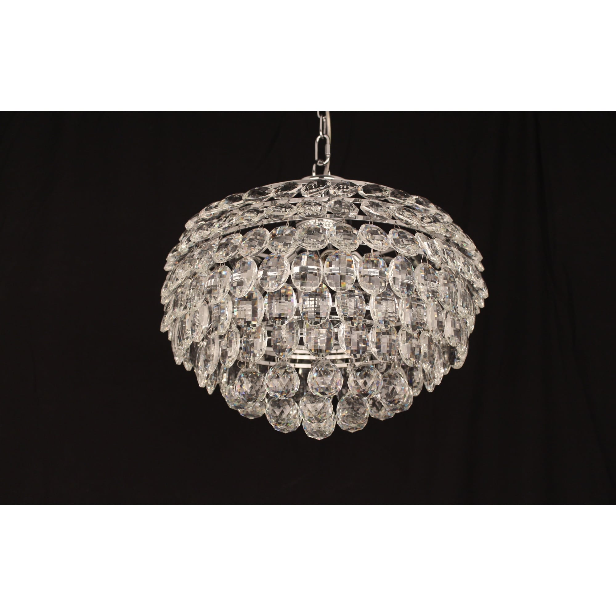 Raina Decorative Crystal 4 Light Ceiling Pendant In Chrome Finish CF311201/04/CH