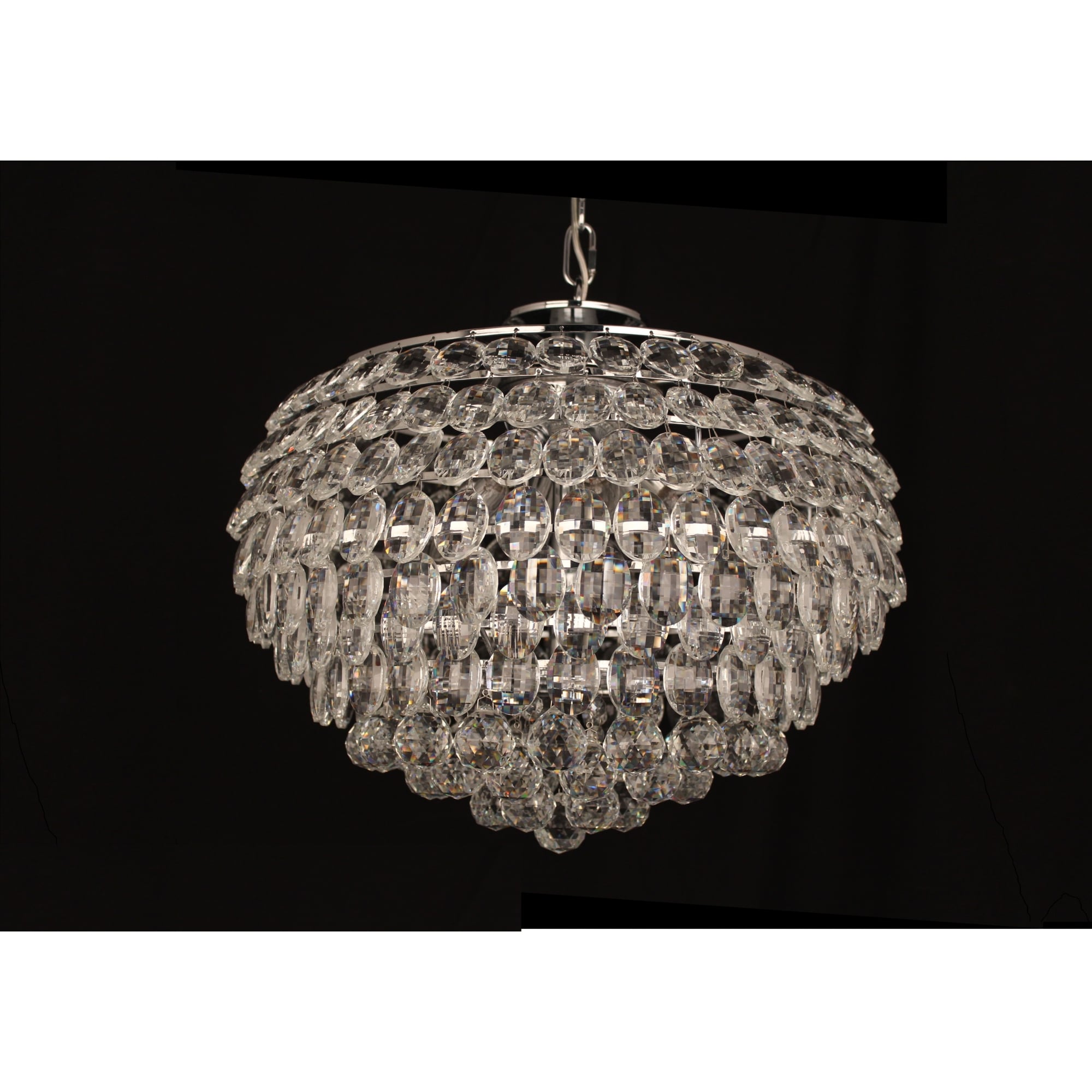 Raina Decorative Crystal 6 Light Ceiling Pendant In Chrome Finish CF311201/06/CH