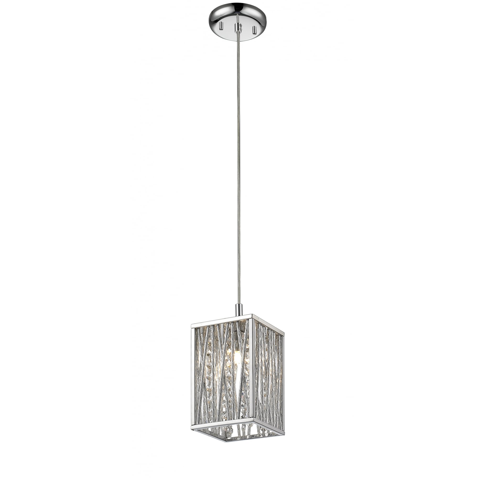 Melenki Single Crystal Ceiling Pendant Light In Chrome Finish CFH310221/01/CH