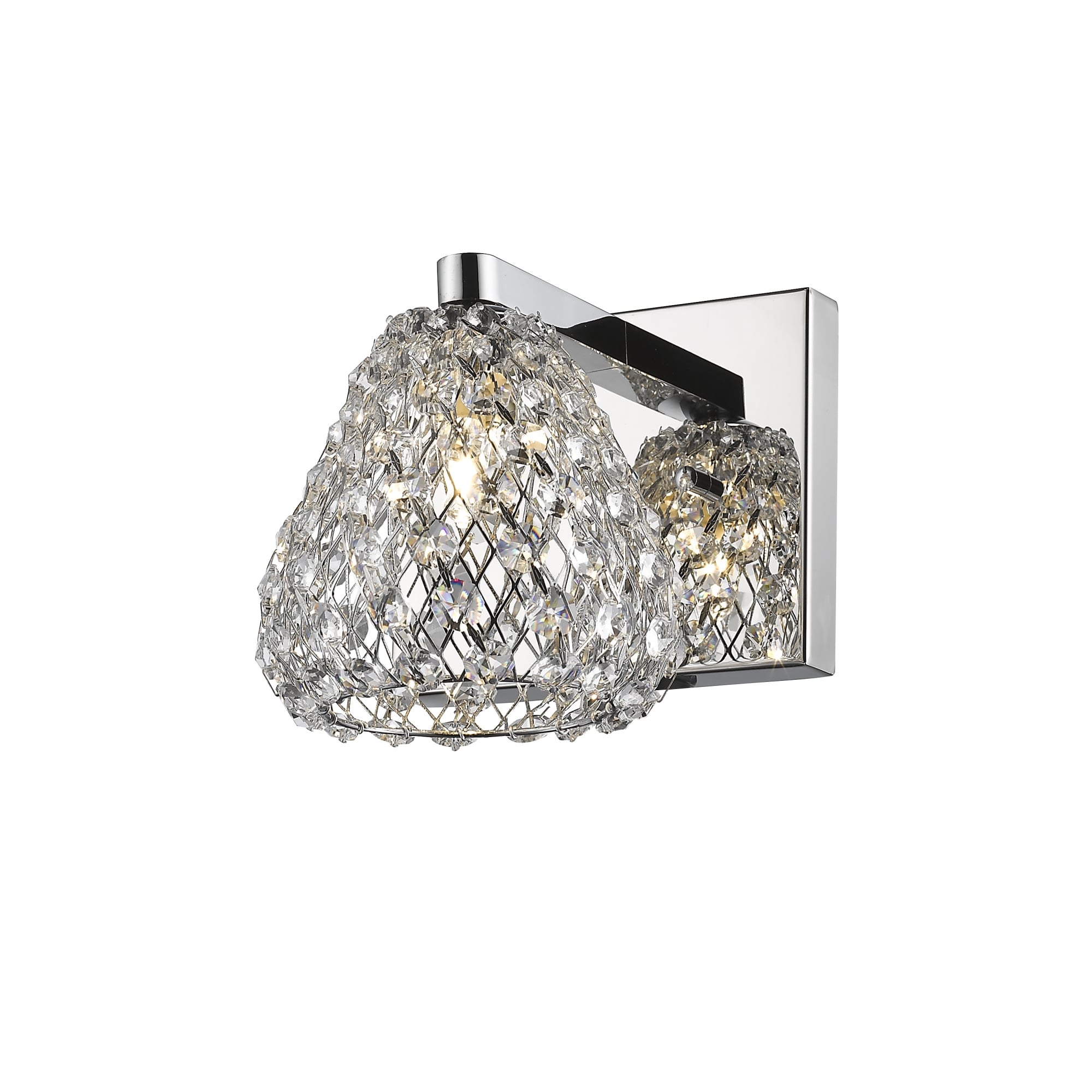 Simone Crystal Single Wall Light In Chrome Finish CF501131/01/WB/CH
