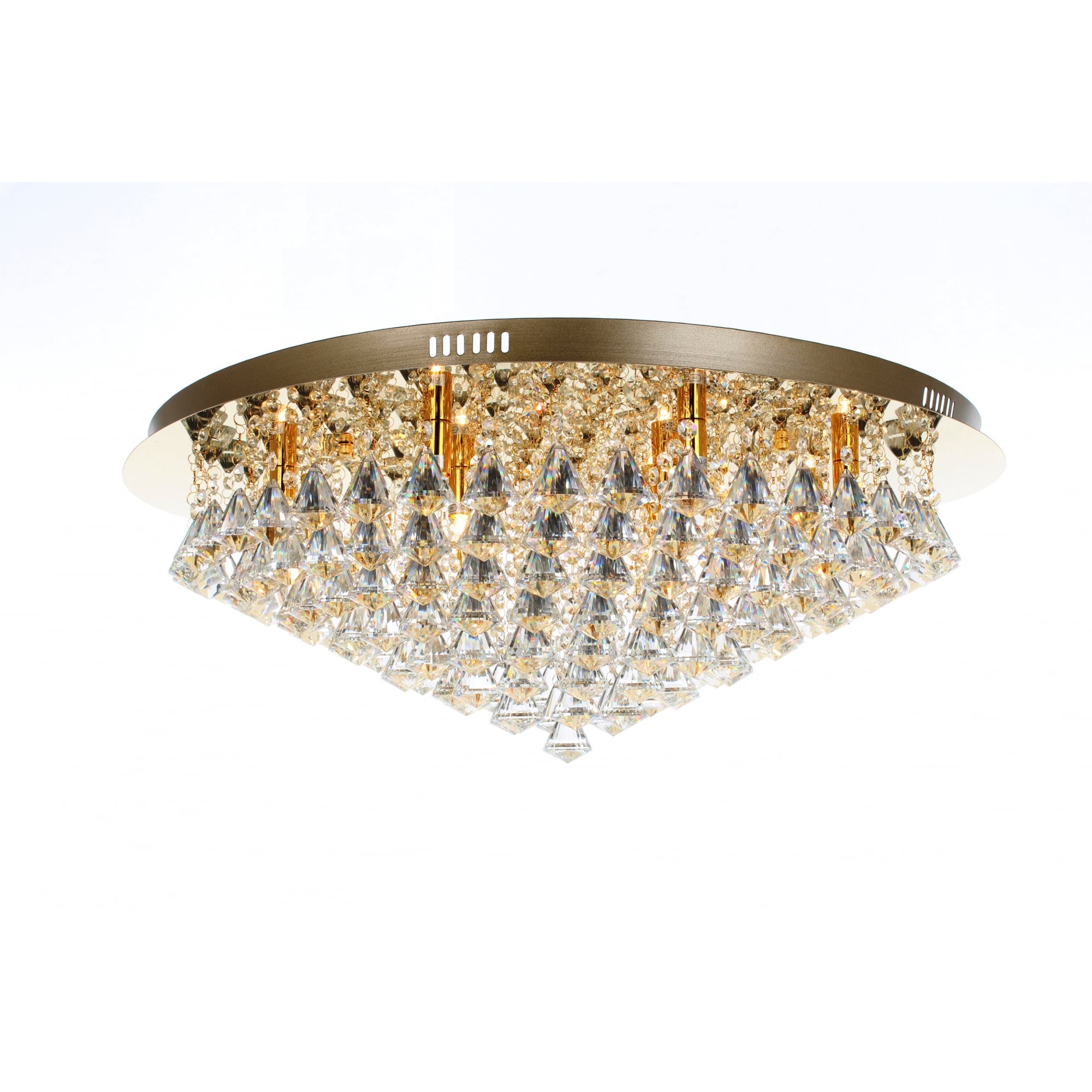 CFH011025/12/G Parma 12 Light Gold Flush Ceiling Light