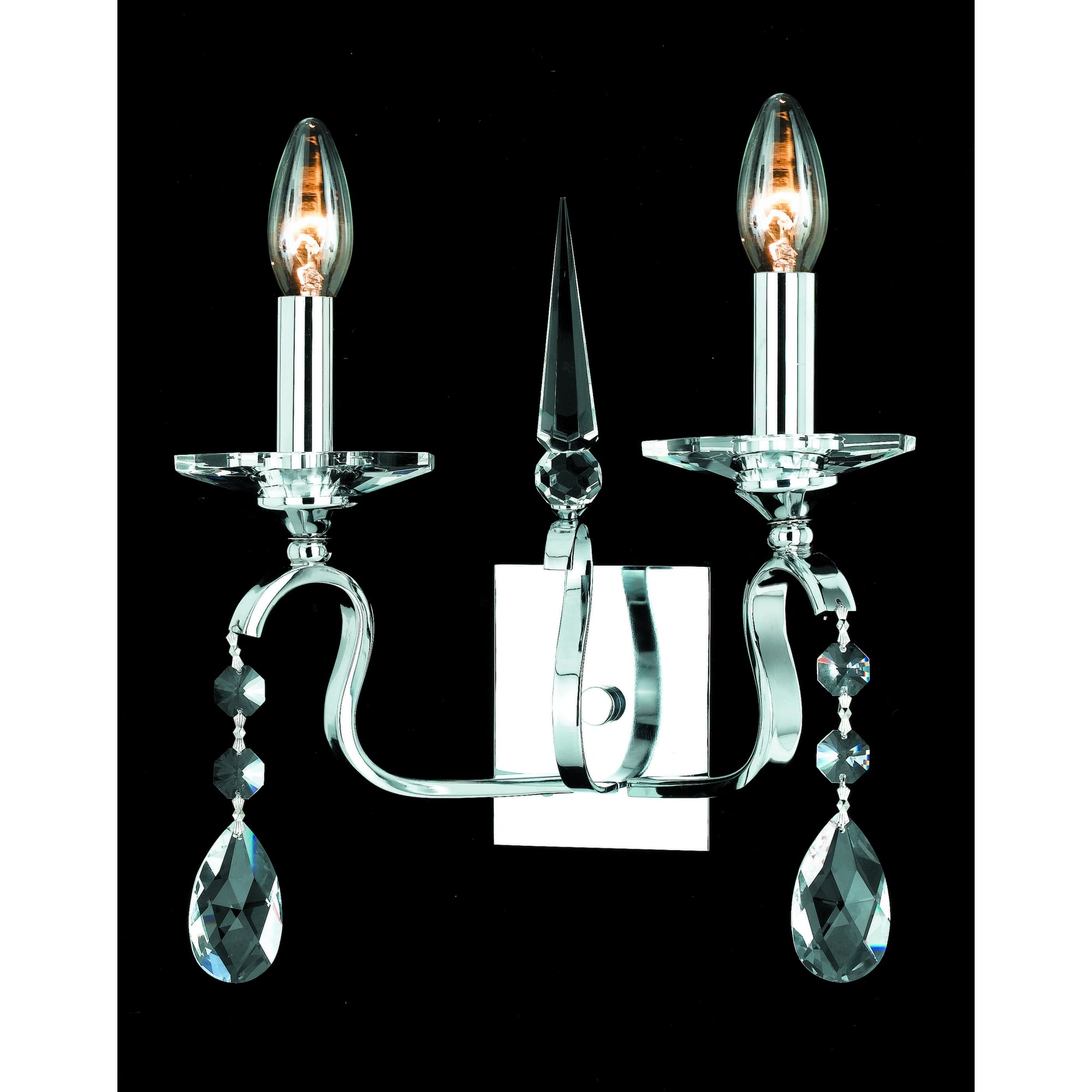 Rhinestone Twin Crystal Wall Light In Chrome Finish CPA11806/02/WB/CH