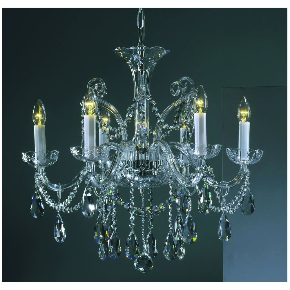 Bila 6 Light Crystal Drop Chandelier CB301167/06/CH
