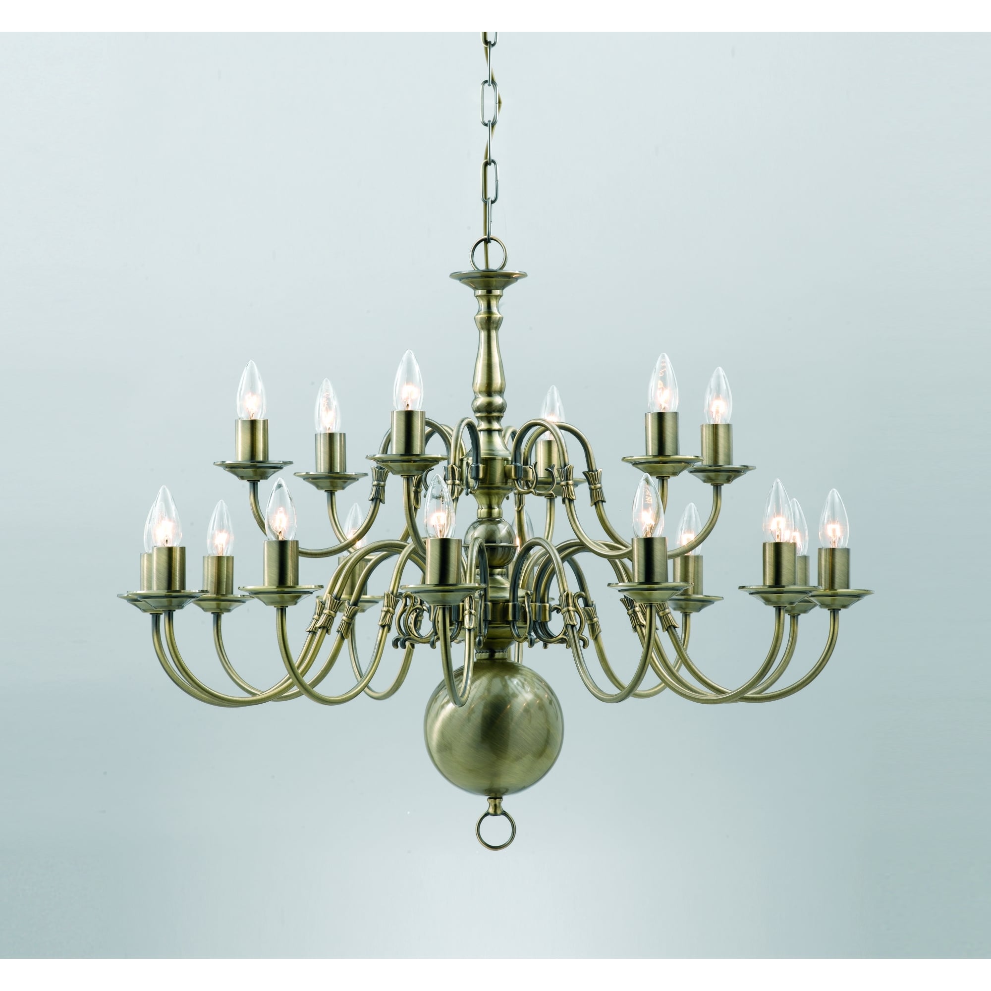 Flemish 18 Light Chandelier In A Choice Of Finishes BF00350/12+6/AB