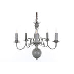 Bologna 5 Light Chandelier In Grey Or Cream Finish PG05579/05