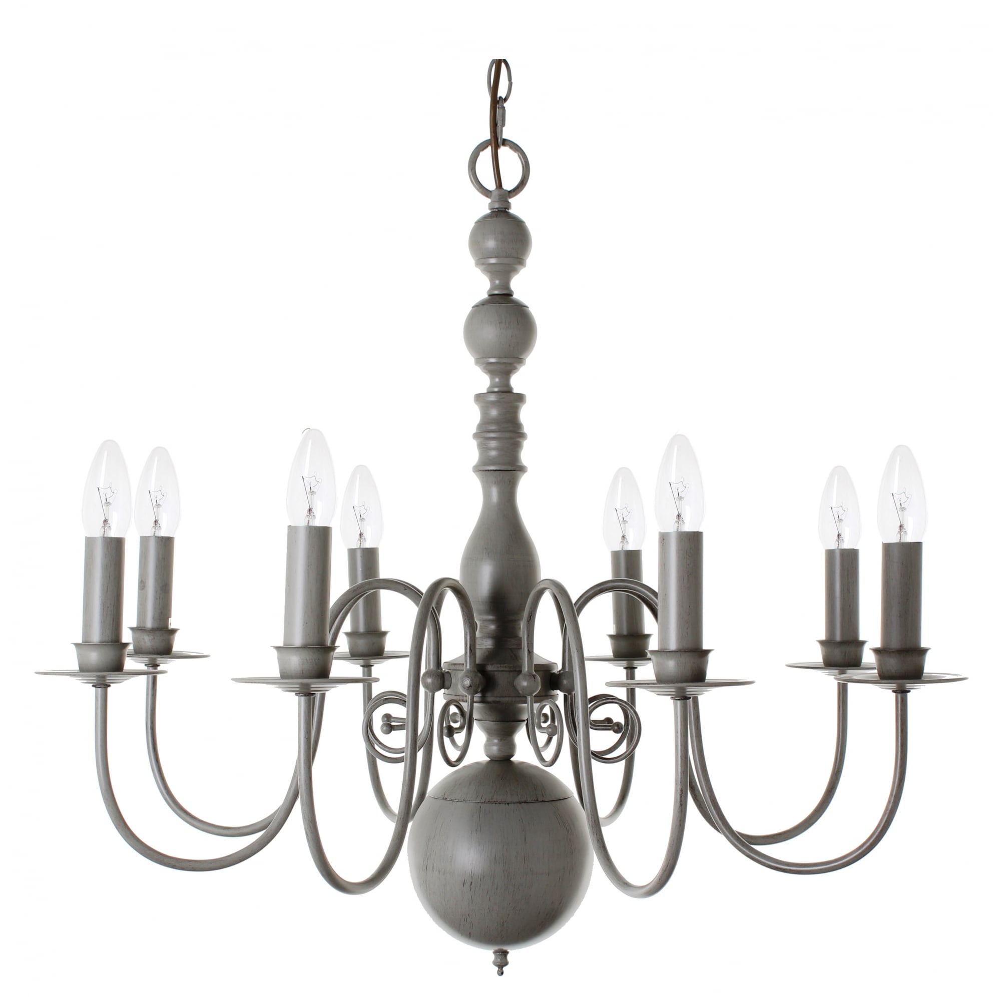 Bologna 8 Light Chandelier In Cream Or Grey Finish PG05579/08