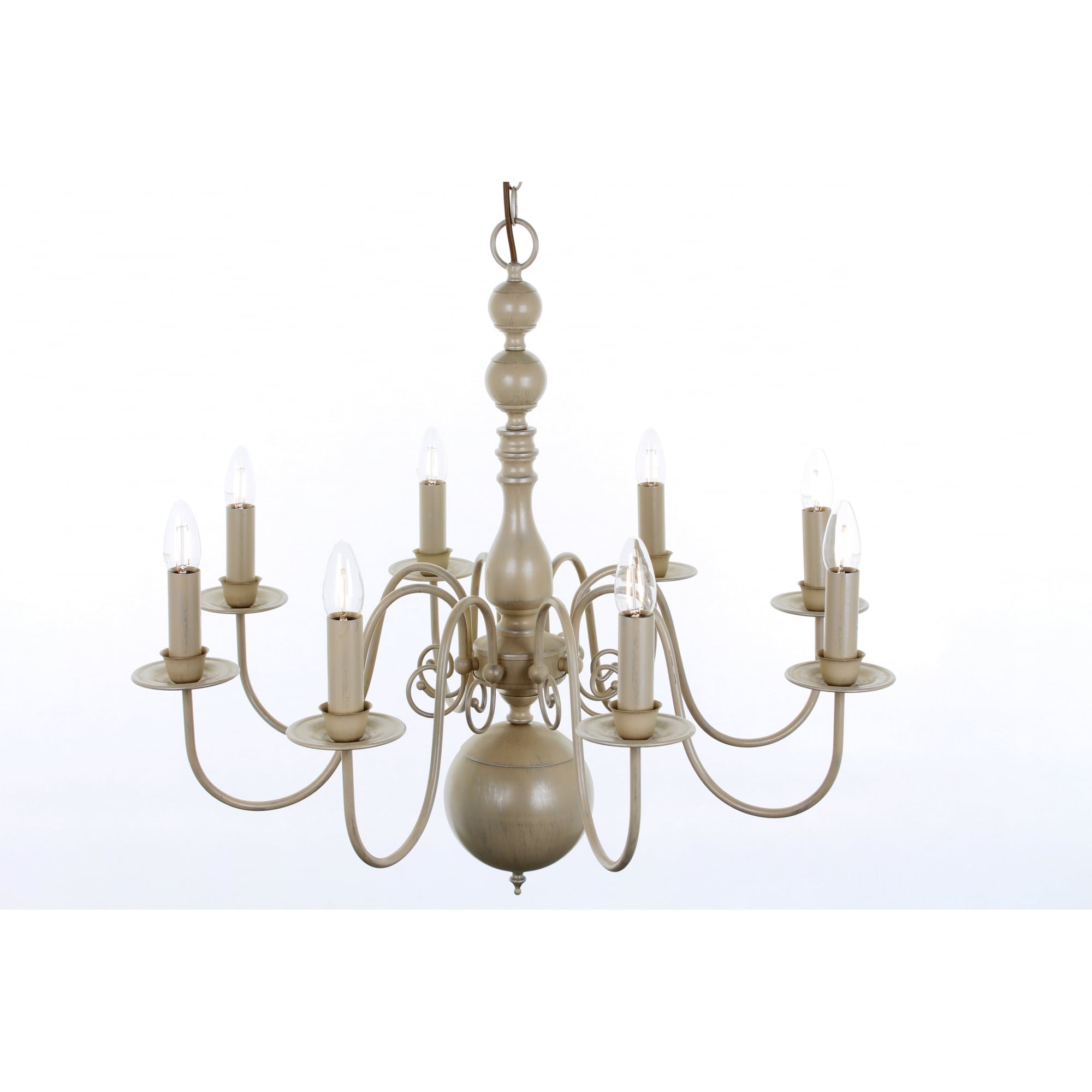 Bologna 8 Light Chandelier In Cream Or Grey Finish PG05579/08