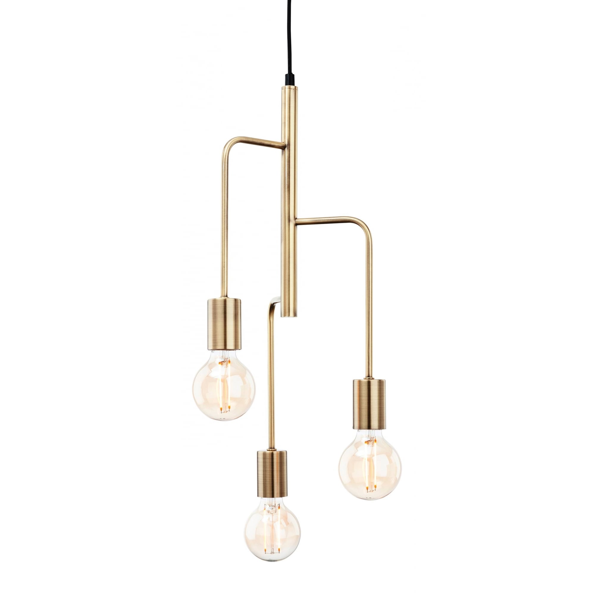 Roxy Contemporary 3 Light Ceiling Pendant In Antique Brass Finish 4866AB