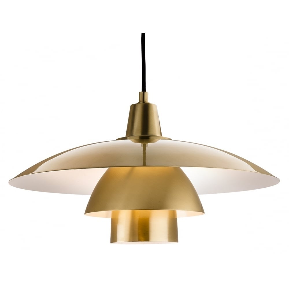 Olsen Contemporary Ceiling Pendant Light In Brushed Brass Finish 4853BB