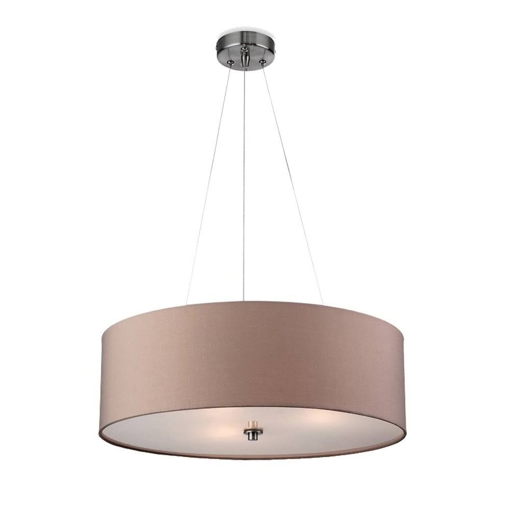 Phoenix Modern Ceiling Pendant Light With Taupe Shade 2314TA