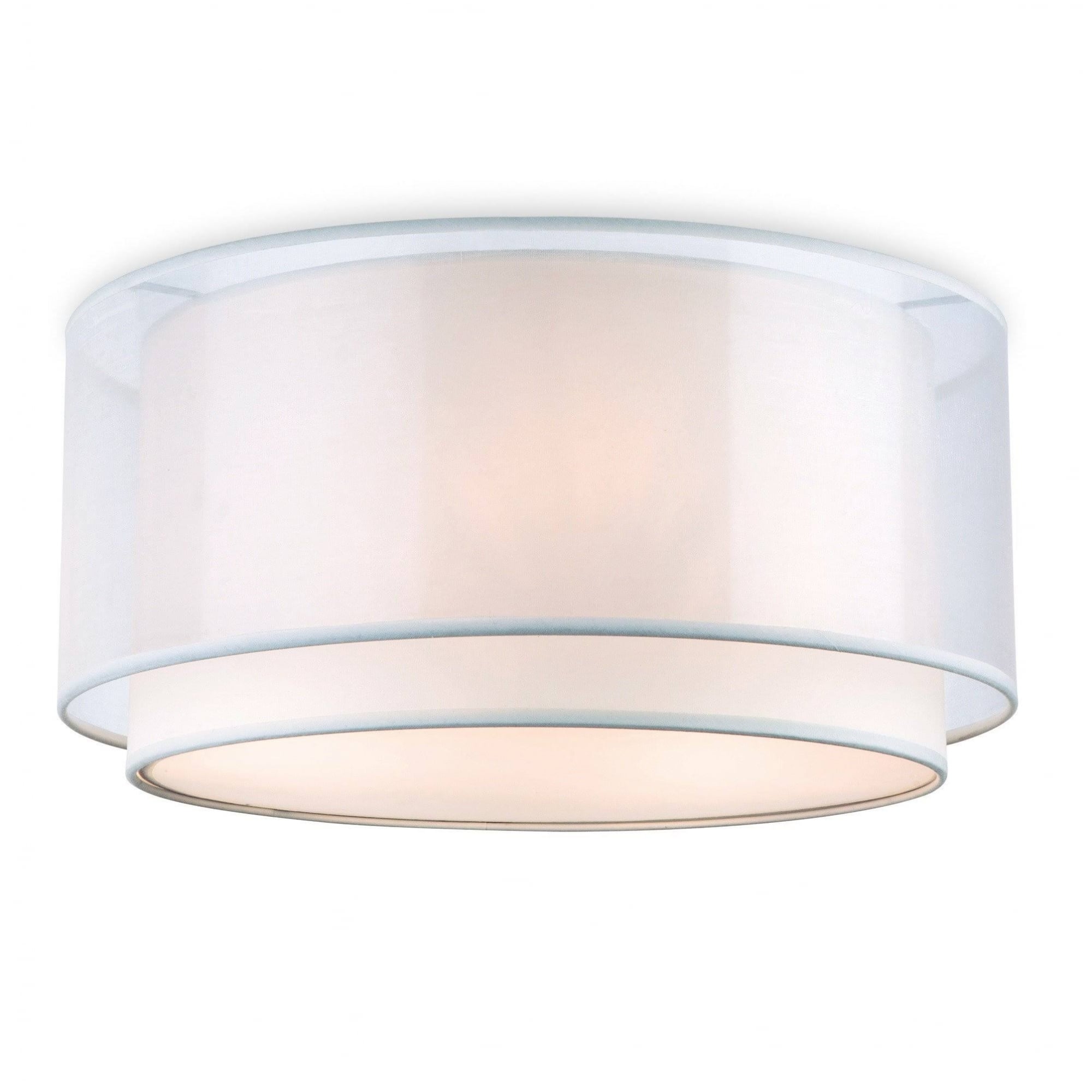 Chicago 3 Light Flush Ceiling Light With Cream Shade 5914CR
