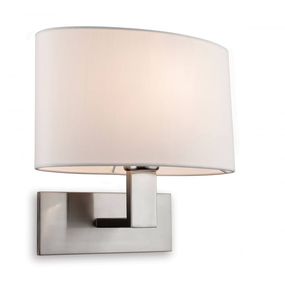 Webster Stylish Single Wall Light In Brushed Steel Finish 4937BS
