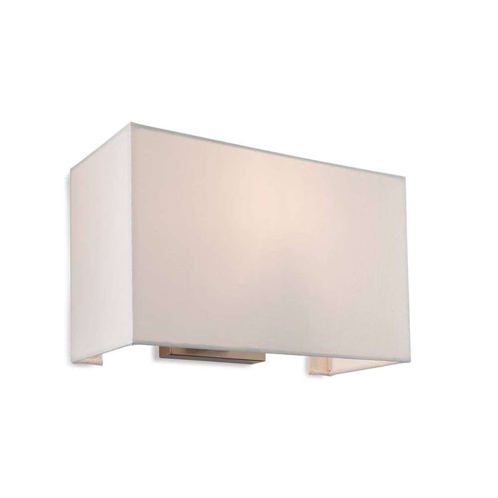 Fargo Stylish Wall Light In Brushed Steel Finish With Cream Shade 4941BS