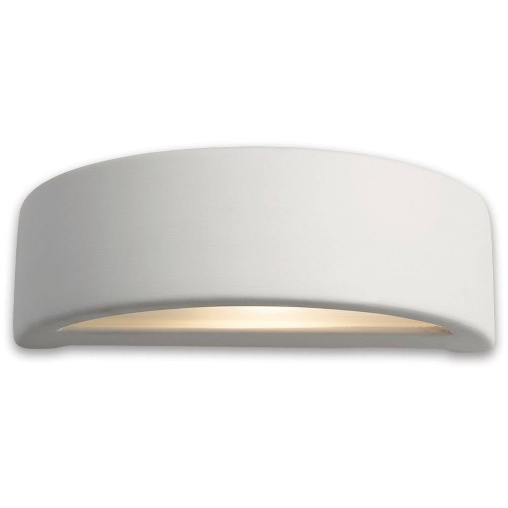 Contemporary Ceramic Unglazed Wall Washer With White Glass C346UN