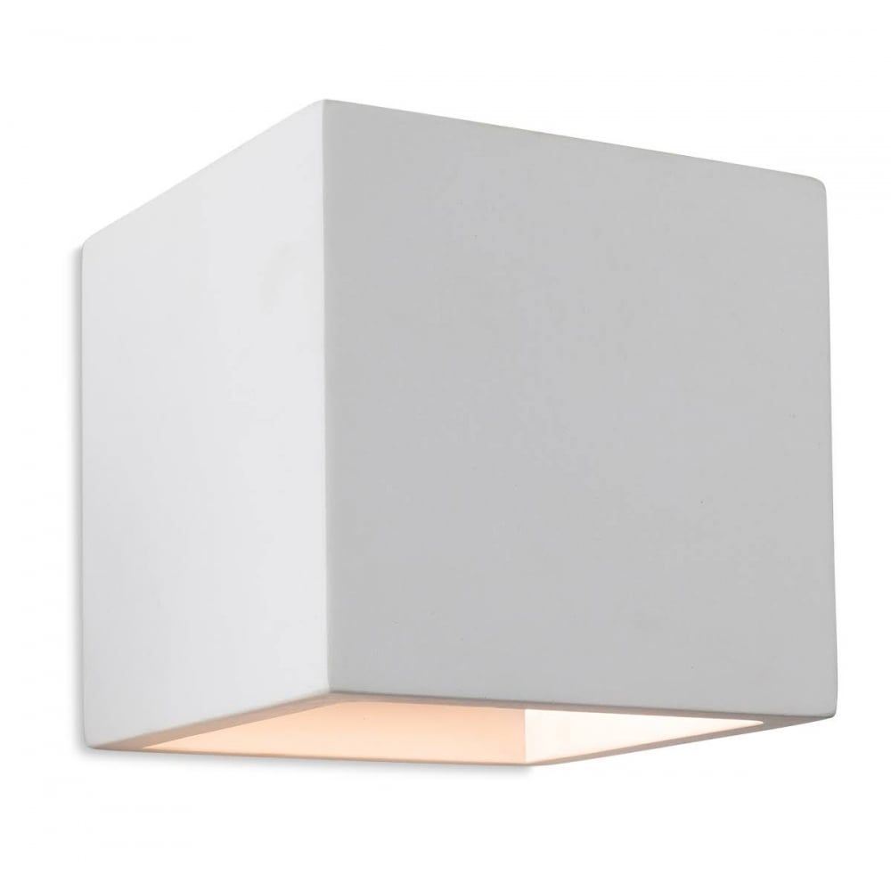 Contemporary Plaster Cube Wall Uplighter 4902