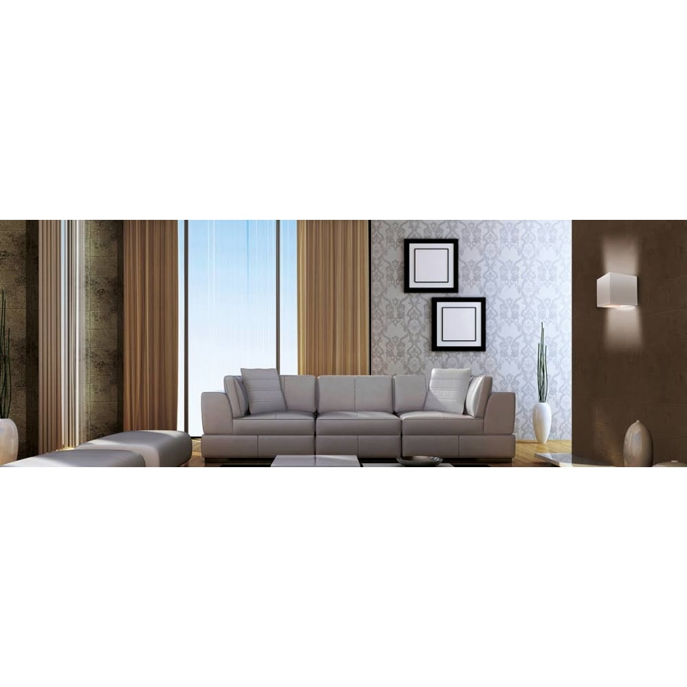 Contemporary Plaster Cube Wall Uplighter 4902
