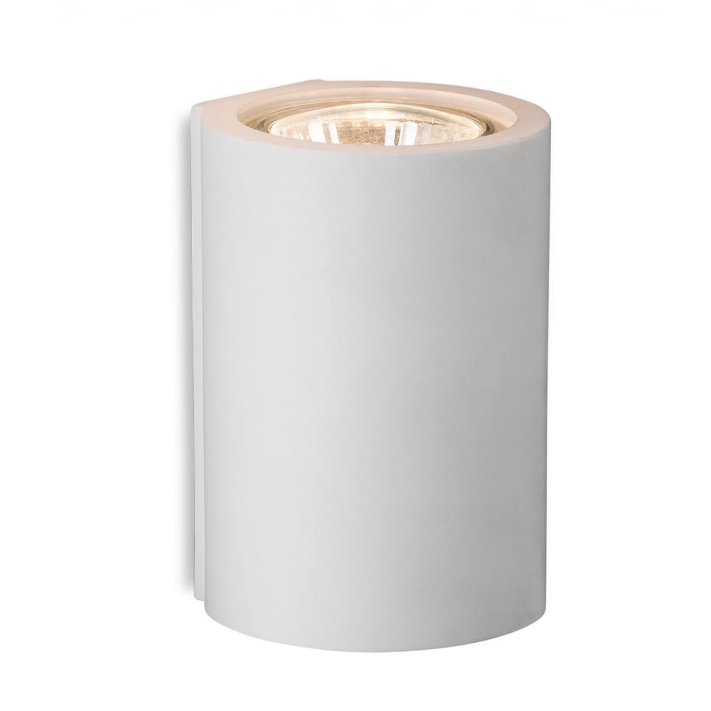 Contemporary Plaster Cylindrical Wall Uplight 4899