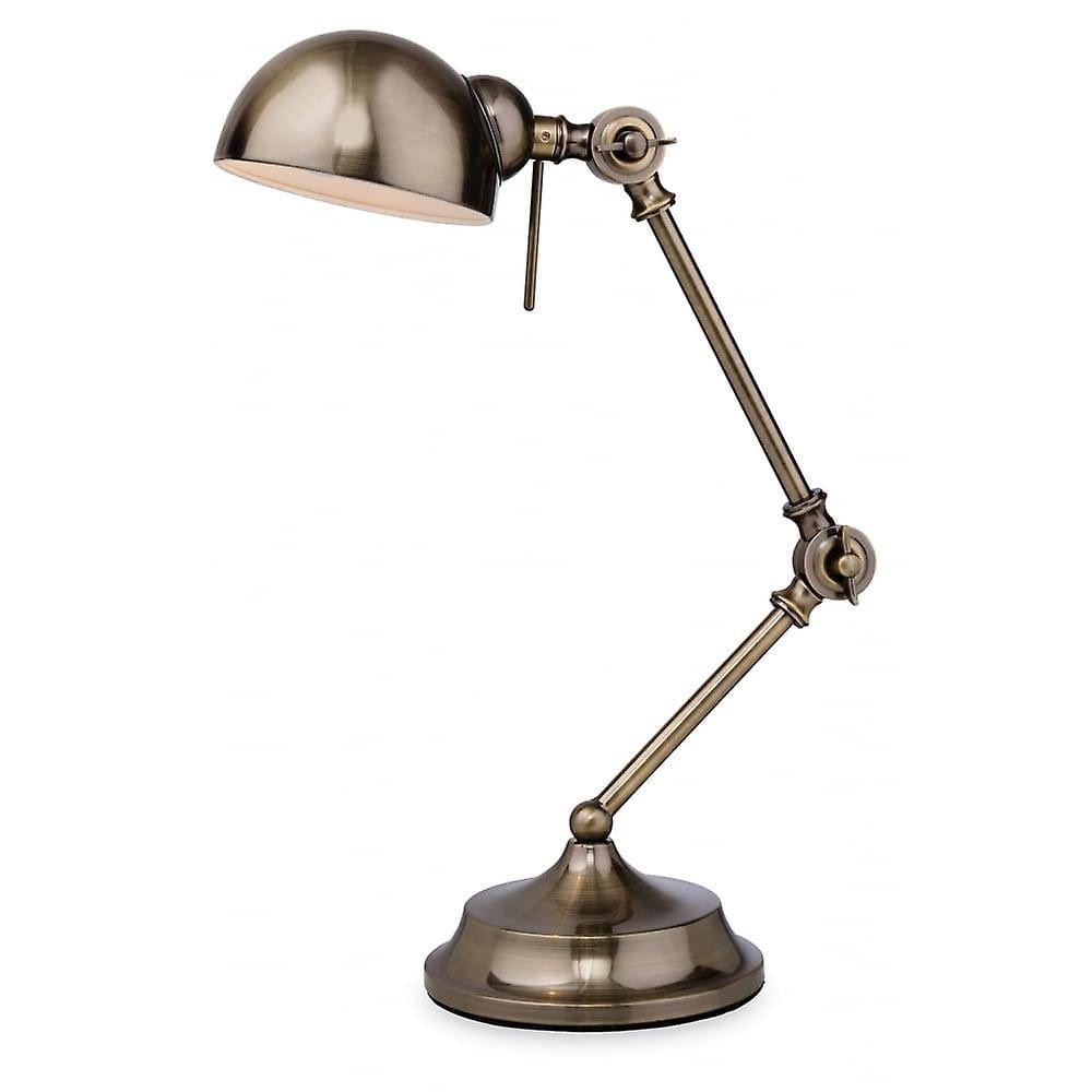 Beau Adjustable Desk Lamp In Antique Brass Finish 2305AB