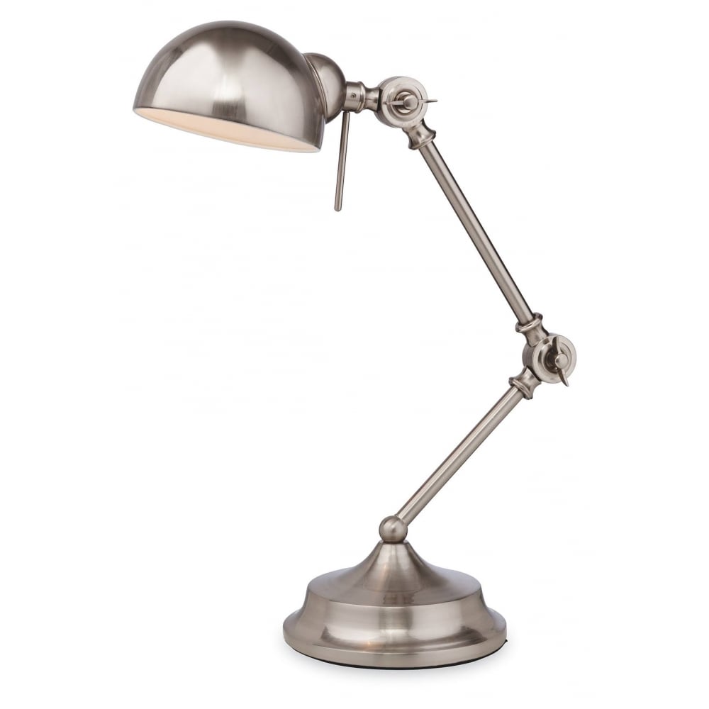 Beau Adjustable Desk Lamp In Brushed Steel Finish 2305BS