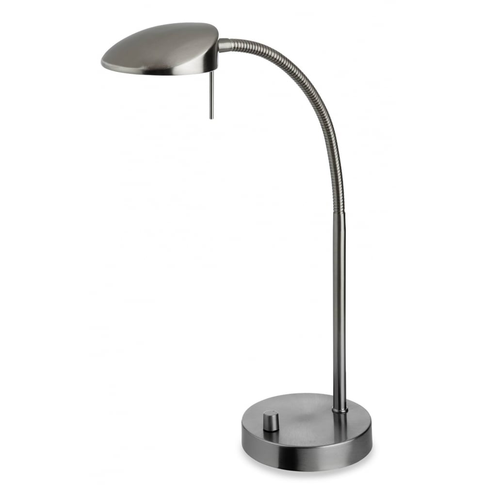 Milan Dimmable LED Desk Lamp In Brushed Steel Finish 4926BS