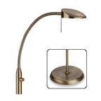 Milan Dimmable LED Floor Lamp In Antique Brass Finish 4927AB