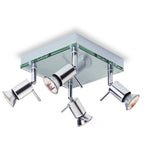 Aqua Contemporary Ceiling Spotlight In Aluminium Finish With Clear Glass 5514