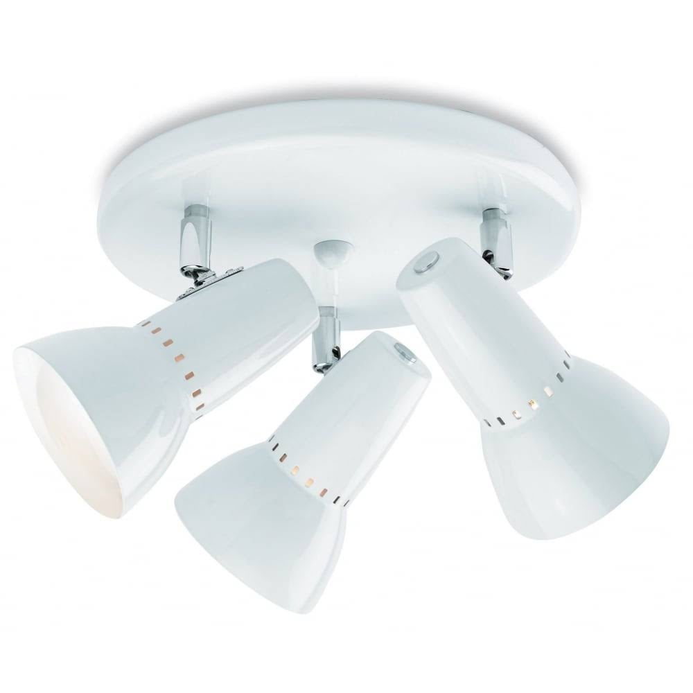 Lynx 100 Modern 3 Light Ceiling Spotlight In White Finish 5523