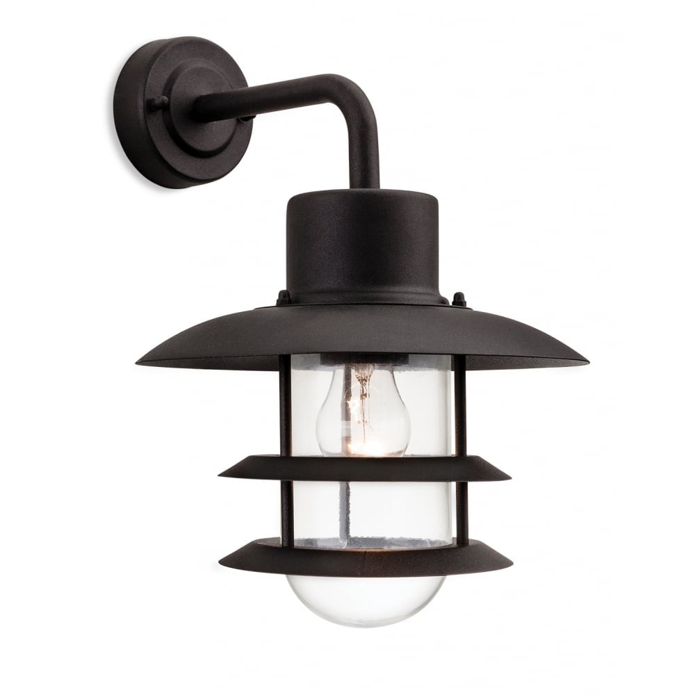 Austin Outdoor Wall Lantern In Black Finish IP44 4908BK