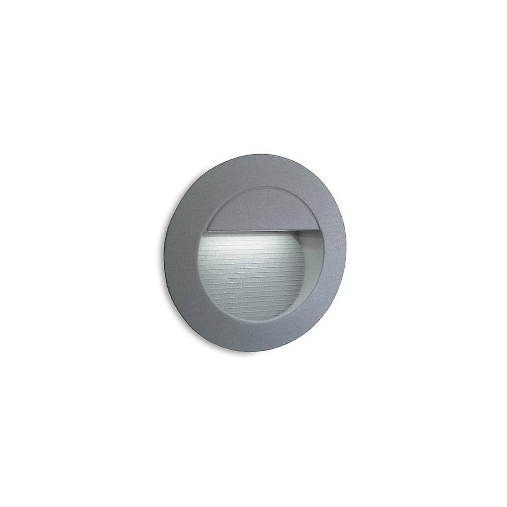 Round Outdoor LED Wall And Step Light In Stainless Steel 6080