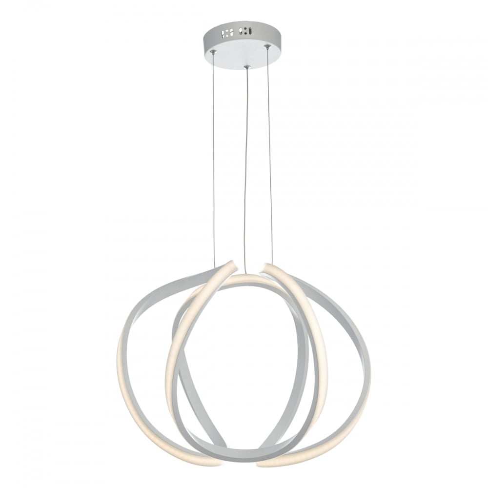 Alonsa Modern Small LED Ceiling Pendant Light In White Finish ALO012