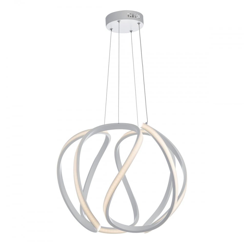 Alonsa Modern Large LED Ceiling Pendant Light In White Finish ALO862
