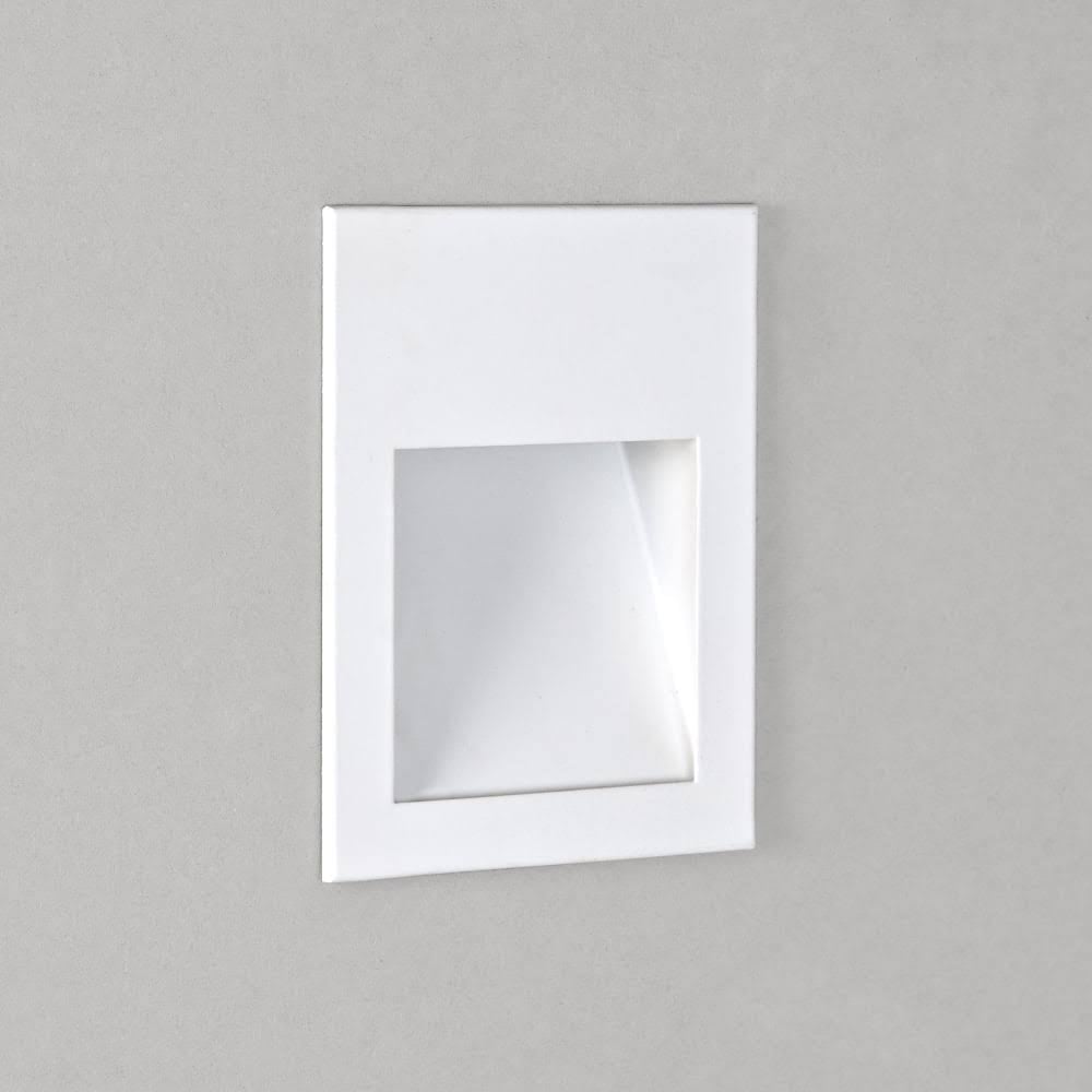Borgo Sleek LED Square Recessed Wall Light In White Finish 1212024